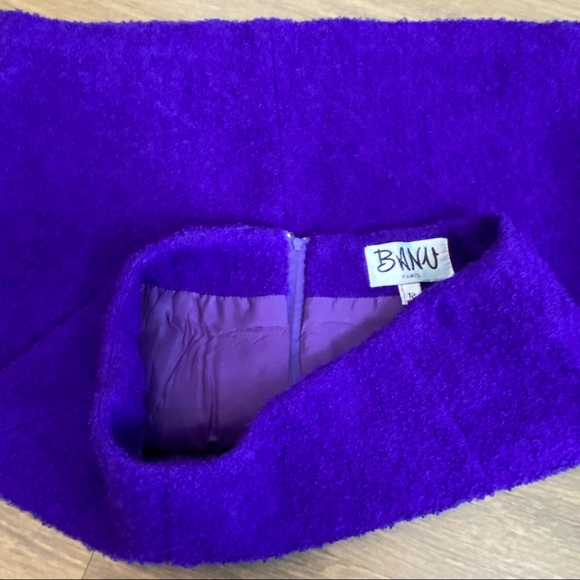 Beautiful Textured Banu Purple Boucle Skirt 12 - Picture 3 of 12